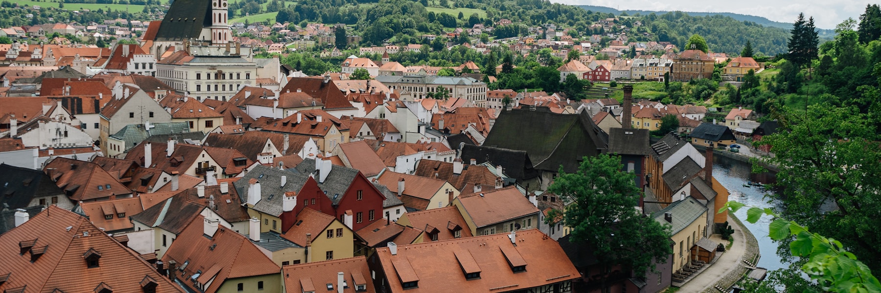 Český Krumlov panoramic view